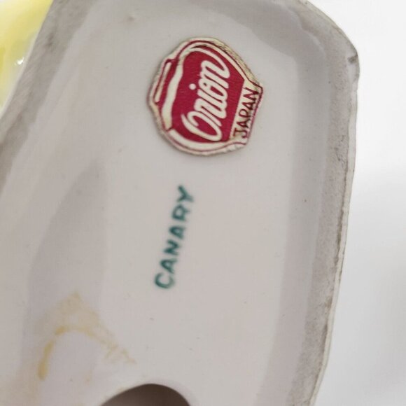 Vintage Orion Japan Porcelain Canary Bird Statue Figurine Mid Century Modern - Picture 7 of 9